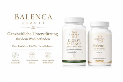 Balenca Premium Plus + DIGEST-BALENCA Sparpaket mit zwei hochwertigen Gesundheitsprodukten für dein Wohlbefinden.